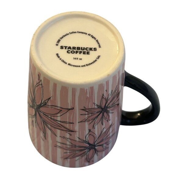 Rare Starbucks Coffee 2006 Pink Daisy Latte Mug 14 Oz Tall Ceramic Dishwasher/Mi - Picture 2 of 2